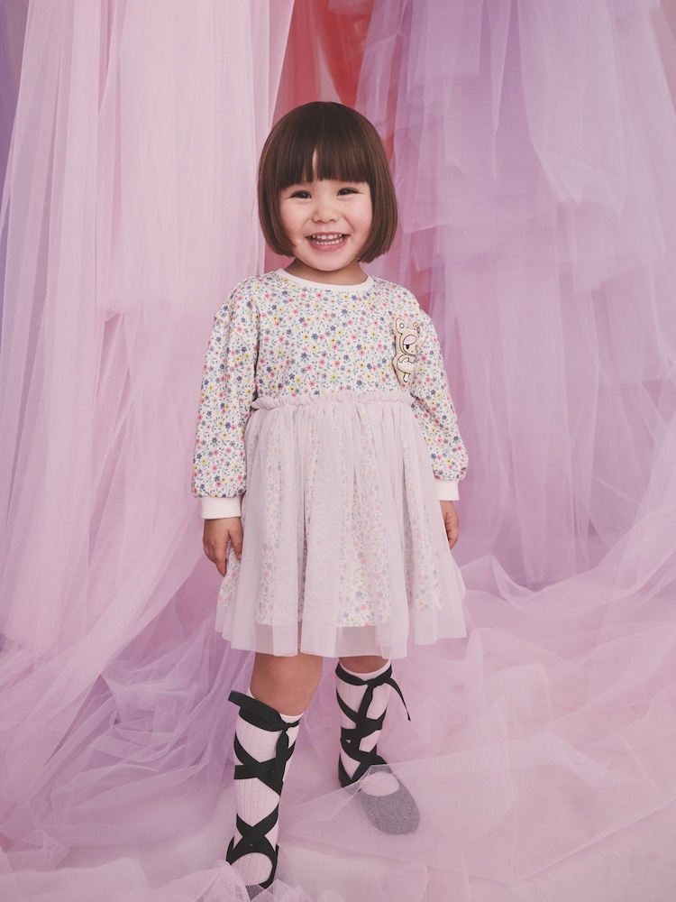 Cath Kidston Tokidoki Floral Mesh Sweat Dress (3mths-7yrs) - Image 1 of 12