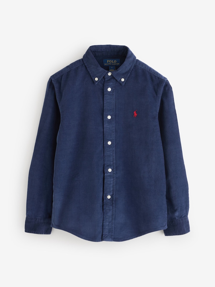 Polo Ralph Lauren Blue Boys Corduroy Shirt - Image 1 of 1 Polo Ralph Lauren Blue Boys Corduroy Shirt - Image 1 of 1