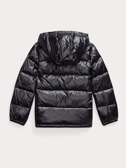Polo Ralph Lauren Black Shiny Down Puffer Jacket - Image 2 of 3