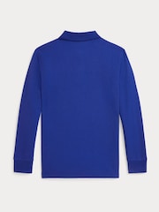 Azul - Polo Ralph Lauren Boys Long Sleeve Cotton Pique Polo Shirt - Imagen 2 de 2