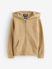 Polo Ralph Lauren Natural Boys Zip Through Jersey Hoodie - Image 1 of 1