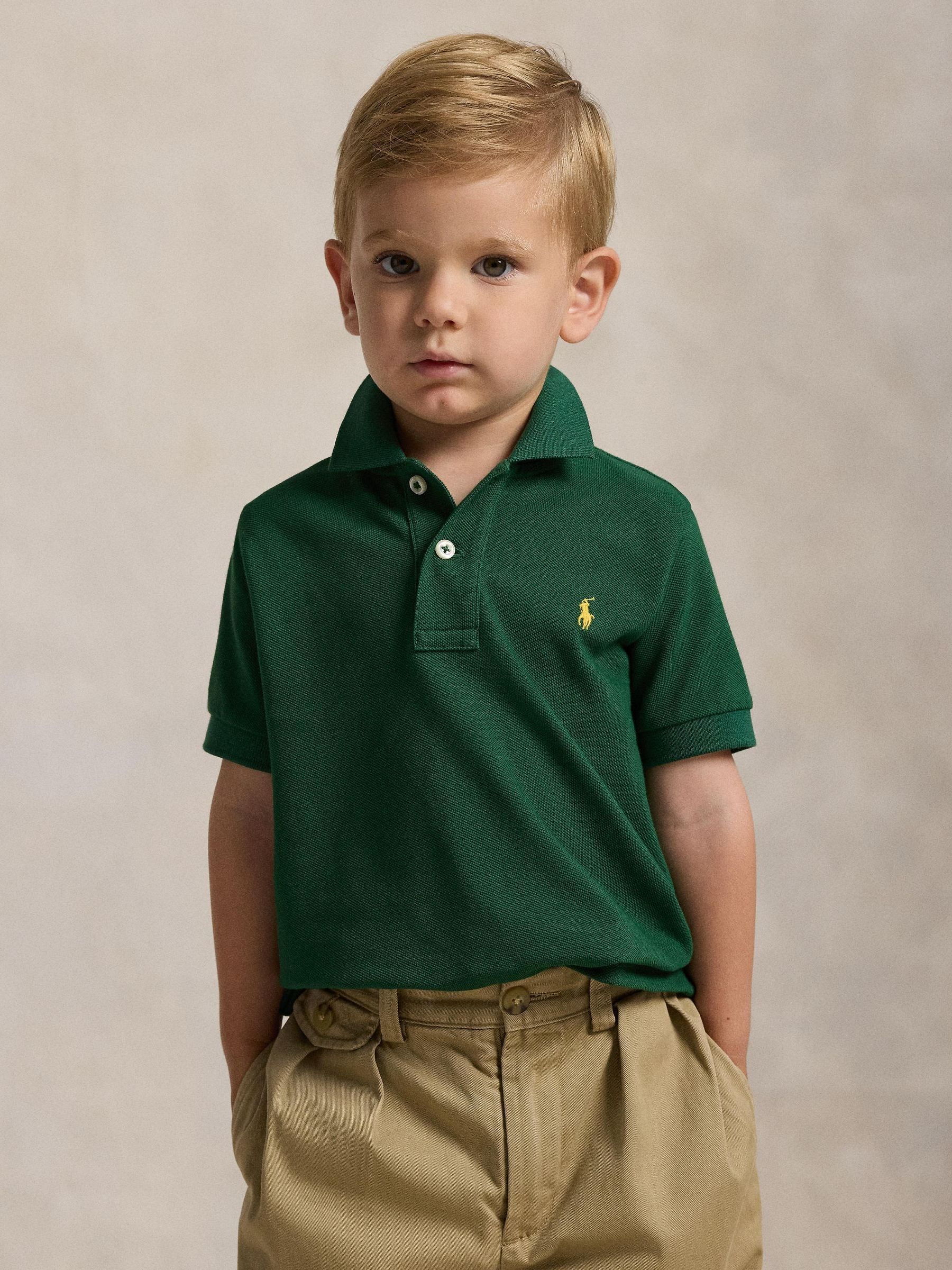 Buy Polo Ralph Lauren Green Boys Cotton Pique Polo Shirt from Next USA