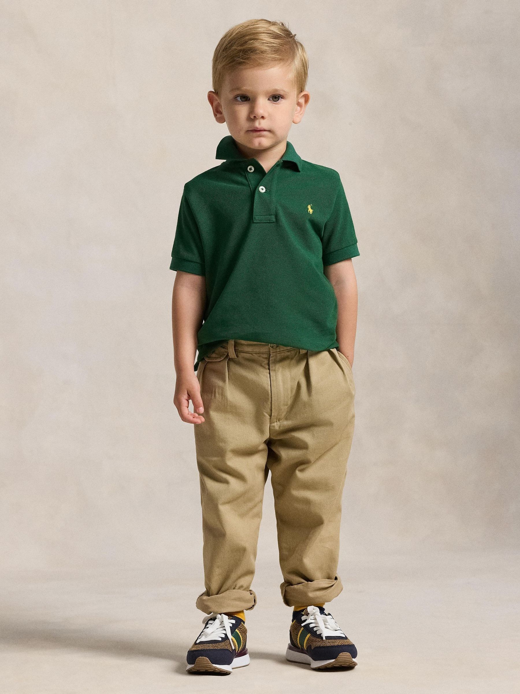 Buy Polo Ralph Lauren Green Boys Cotton Pique Polo Shirt from Next USA