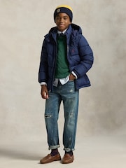 Polo Ralph Lauren Blue Down Puffer Jacket - Image 2 of 7