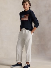 Polo Ralph Lauren Blue Boys Flag Icon Knit Jumper - Image 2 of 5