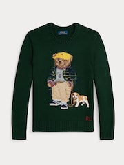 Polo Ralph Lauren Blue Boys Bear Knit Jumper - Image 4 of 5