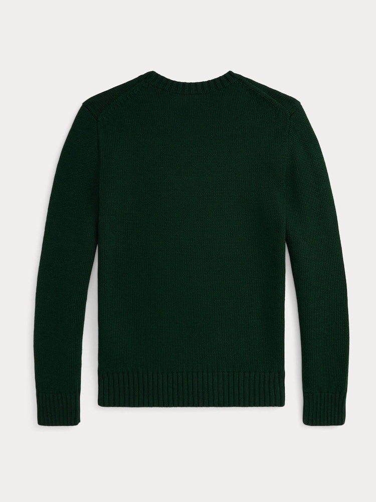 Polo Ralph Lauren Blue Boys Bear Knit Jumper - Image 5 of 5