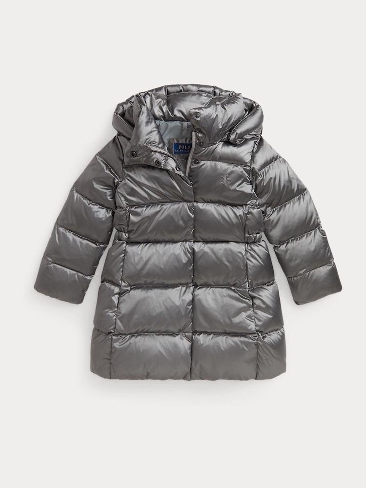 Gris - Polo Ralph Lauren Long Down Puffer Jacket - Imagen 1 de 4