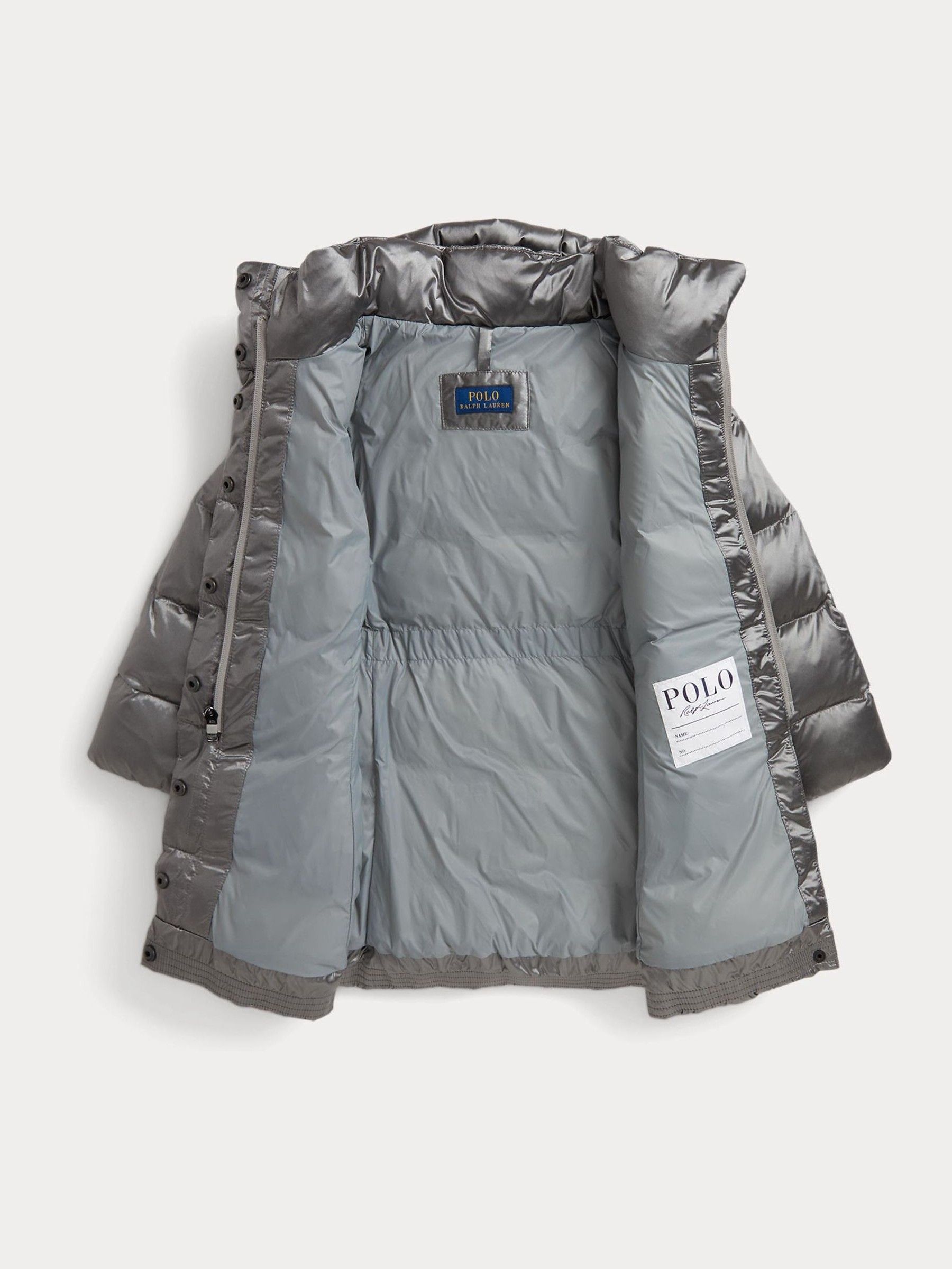 Buy Polo Ralph Lauren Grey Long Down Puffer Jacket from the Next