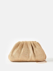 Mint Velvet Gold Metallic Clutch Bag - Image 3 of 6