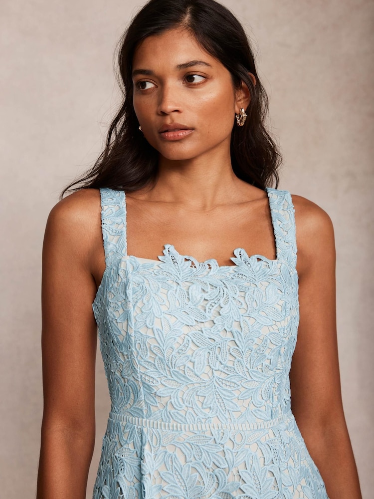 self portrait cream lace bandeau mini dress self-portrait - Cream Floral Lace Mini Dress