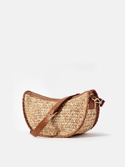 Mint Velvet Natural Woven Crossbody Bag - Image 2 of 4