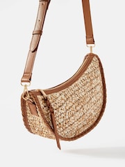Mint Velvet Natural Woven Crossbody Bag - Image 4 of 4
