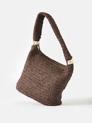 Mint Velvet Brown Woven Shoulder Bag - Image 5 of 6