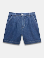 Mint Velvet Denim Pleated Shorts - Imagen 7 de 8