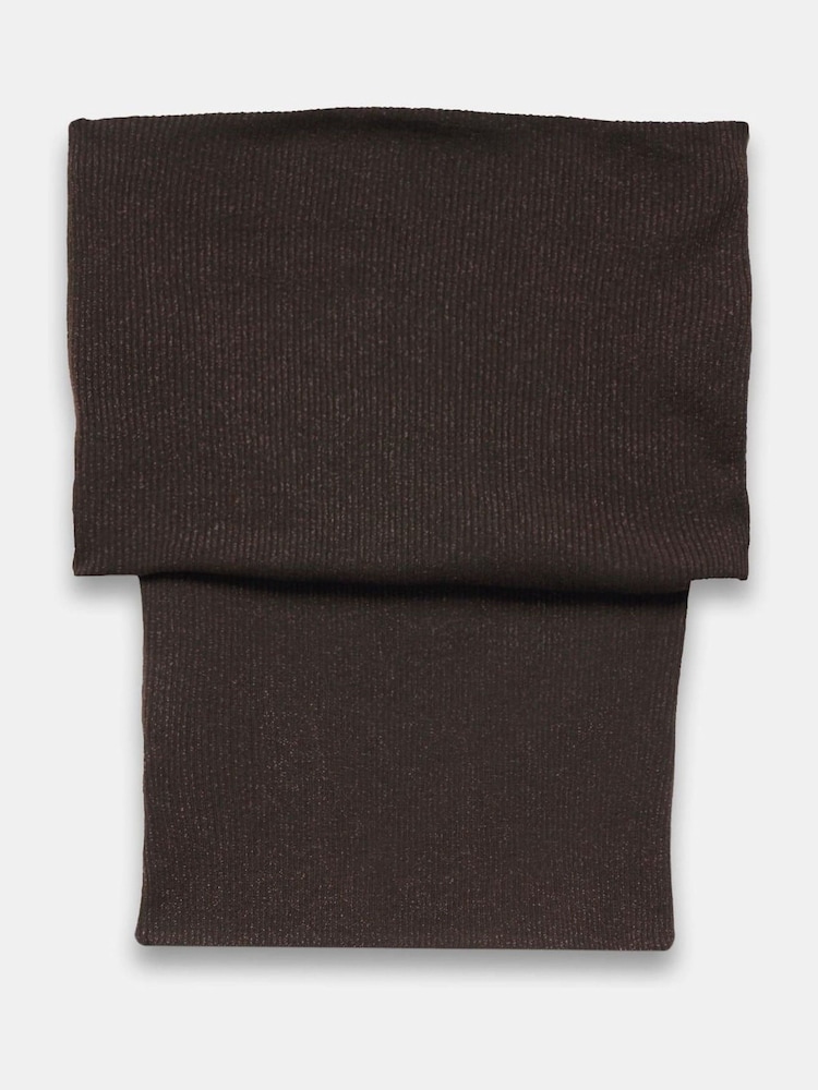 Mint Velvet Brown Metallic Bardot Top - Image 8 of 8