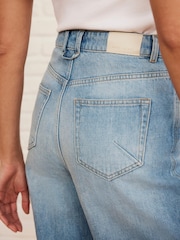 Mint Velvet Blue Wide Leg 100% Cotton Jeans - Image 5 of 6