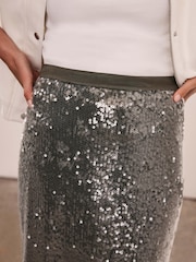Mint Velvet Sequin Midi Skirt - Изображение 4 из 7
