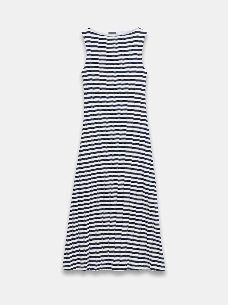 Mint Velvet Blue Striped Jersey Maxi Dress - Image 2 of 8