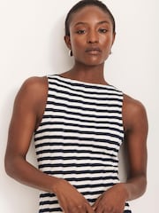 Mint Velvet Blue Striped Jersey Maxi Dress - Image 3 of 8