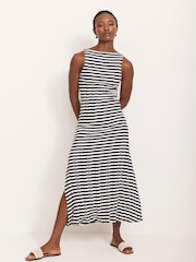 Mint Velvet Blue Striped Jersey Maxi Dress - Image 4 of 8