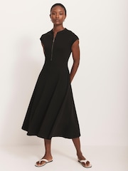 Mint Velvet Blue Jersey Midi Dress - Image 1 of 8