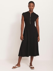 Mint Velvet Blue Jersey Midi Dress - Image 4 of 8