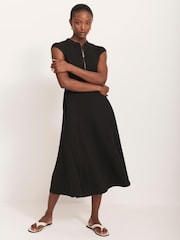 Mint Velvet Blue Jersey Midi Dress - Image 6 of 8