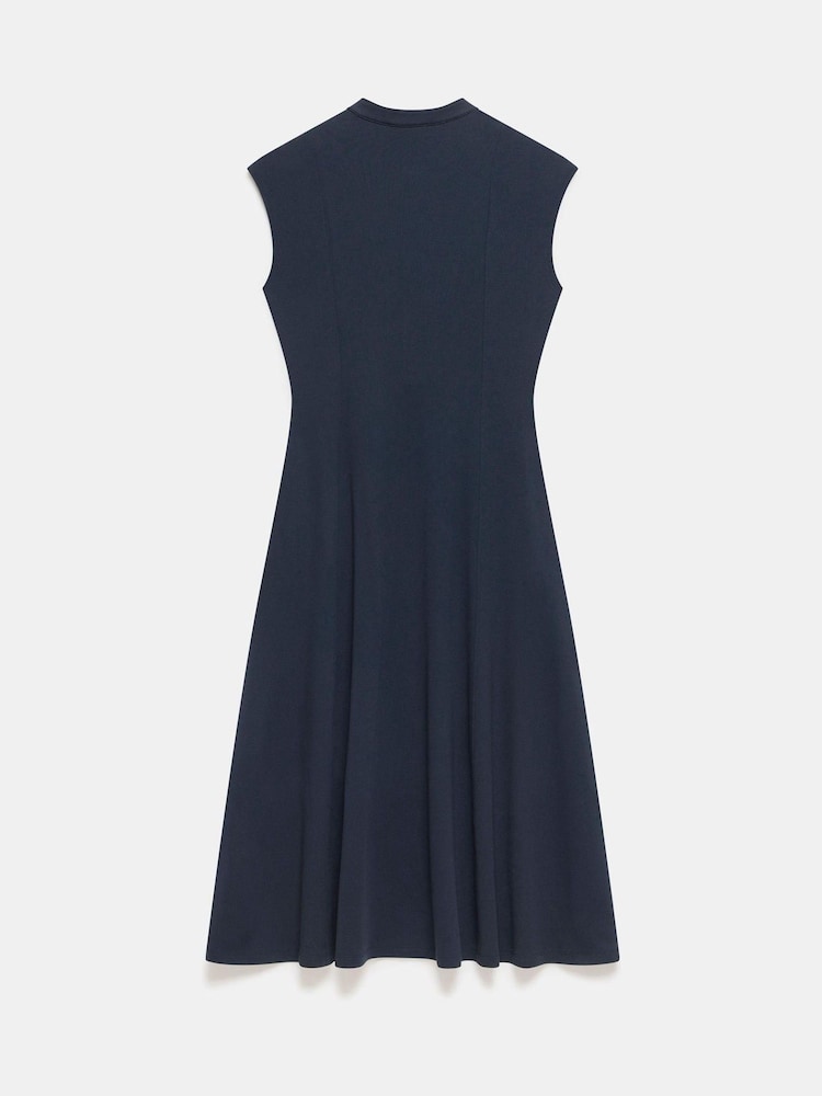 Mint Velvet Blue Jersey Midi Dress - Image 8 of 8