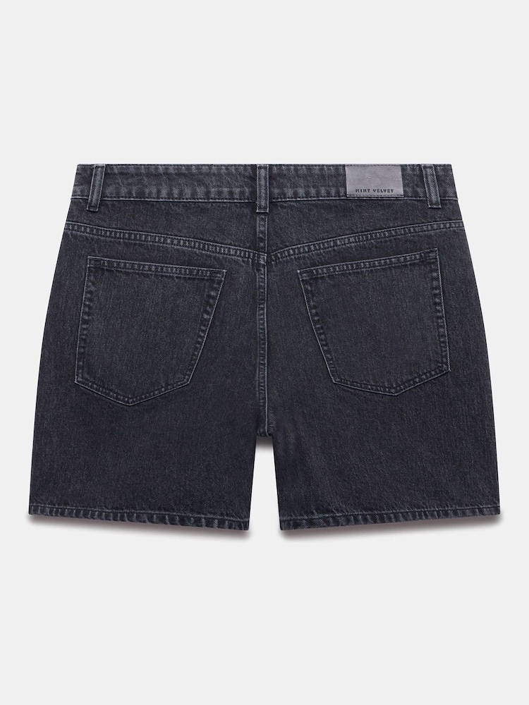 Mint Velvet Black Washed Denim 100% Cotton Shorts - Image 7 of 7 Mint Velvet Black Washed Denim 100% Cotton Shorts - Image 7 of 7