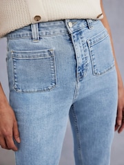 Mint Velvet Blue Relaxed Straight Jeans - Image 4 of 7