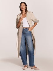 Mint Velvet Natural Double Breasted Trench Coat - Image 1 of 9