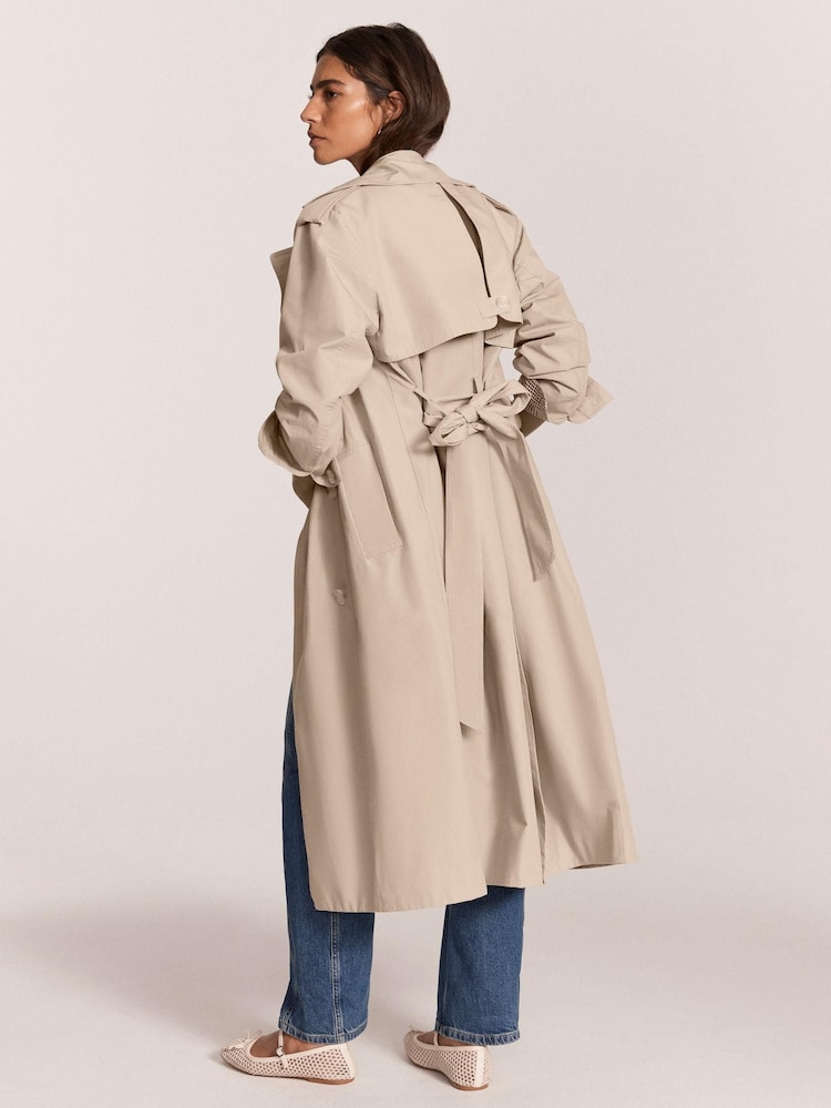 Mint Velvet Natural Double Breasted Trench Coat - Image 2 of 9 Mint Velvet Natural Double Breasted Trench Coat - Image 2 of 9