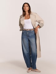 Mint Velvet Natural Double Breasted Trench Coat - Image 5 of 9