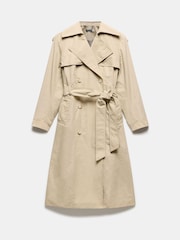 Mint Velvet Natural Double Breasted Trench Coat - Image 7 of 9