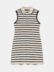 Mint Velvet Natural Striped Sleeveless Mini Dress - Image 6 of 7