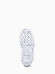 Converse Blue Chuck Taylor Teen Leather Fleece Lining Move High Trainers - Image 7 of 8