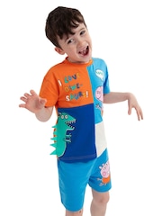 Character Blue Peppa Pig George Pig And Dinosaur T-Shirt And Shorts Outfit Set - Image 12 of 12