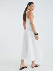 River Island Cream Scoop Poplin Mix Dress - Image 2 of 4