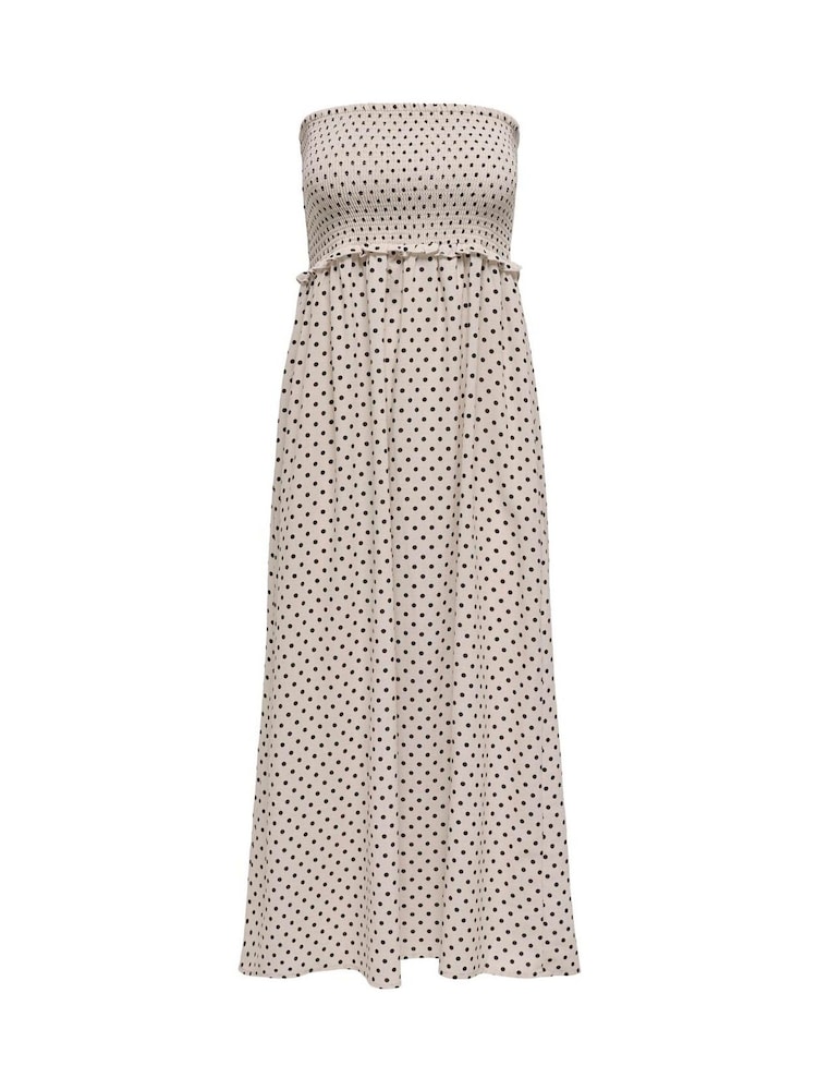 ONLY Stone Polka Dot Bandeau Maxi Dress - Image 1 of 2