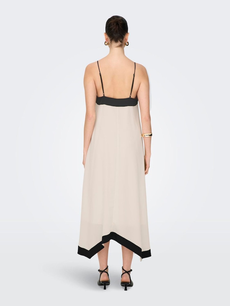 Buy ONLY Cream Contrast Strap Sleeveless Maxi Dress from Next USA Buy ONLY Cream Contrast Strap Sleeveless Maxi Dress from Next USA