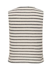 ONLY White Monochrome Stripe Crochet Tie Front Vest - Image 2 of 2