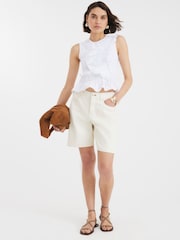 River Island White Poplin Mix Frill Top - Image 4 of 4
