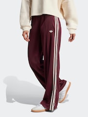 adidas Originals Burgundy/White Firebird Loose Joggers - Image 1 of 6