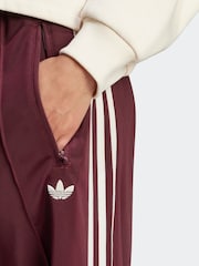 adidas Originals Burgundy/White Firebird Loose Joggers - Image 4 of 6
