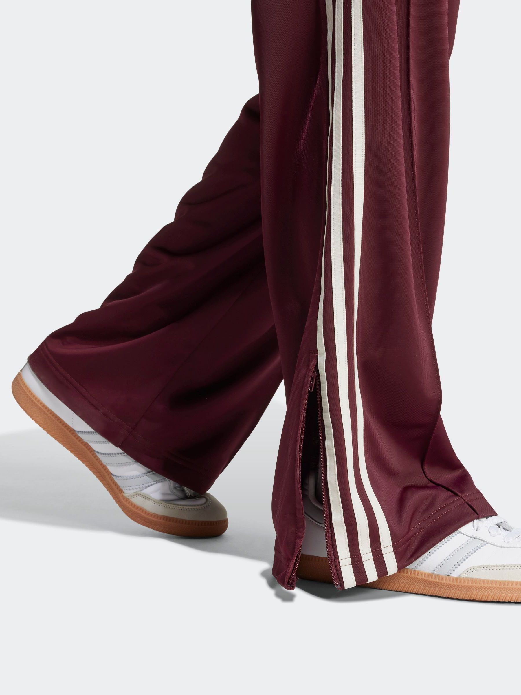Buy adidas Originals Burgundy/White Firebird Loose Track Pant