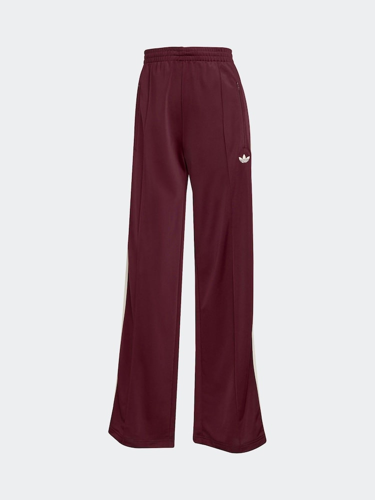 adidas Originals Burgundy/White Firebird Loose Joggers - Image 6 of 6