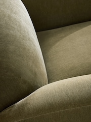 Relaxed Chenille Olive Green Avery Accent Chair - Image 5 of 10