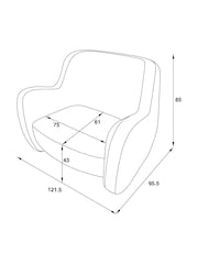 Teddy Shearling Natural Fergus Snuggle Chair - Image 4 of 9