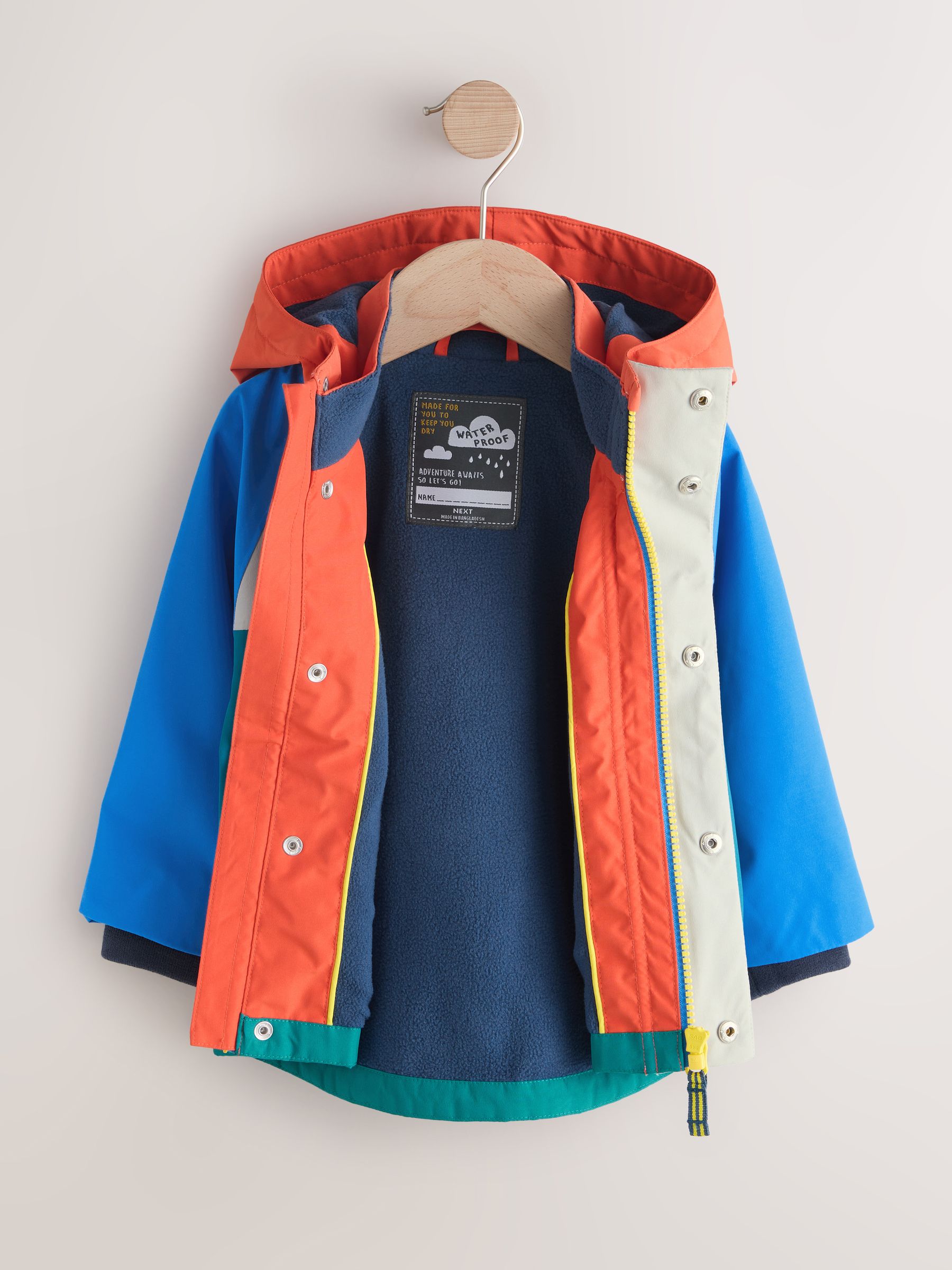 Buy Colourblock Waterproof Fleece Lined Anorak (3mths-7yrs) from
